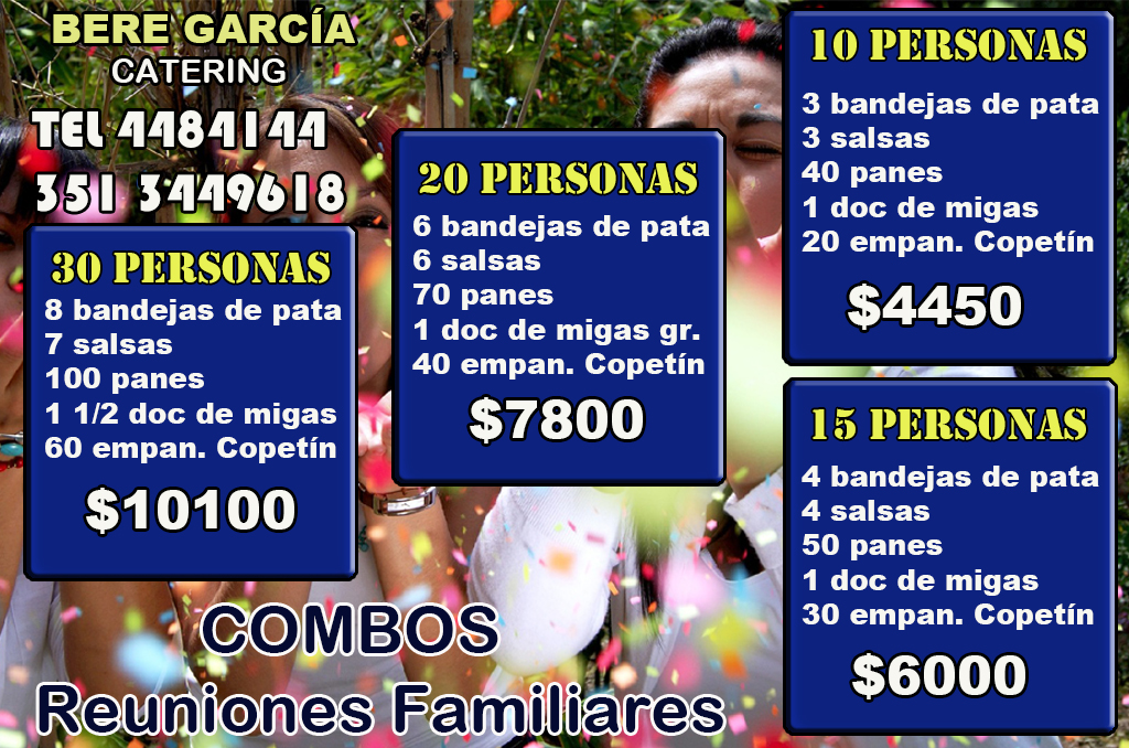Combos para 10, ternera, cerdo desde $4450